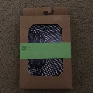 Navy blue patterned tights